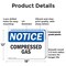 Signmission Compressed Gas OSHA Notice Sign, Plastic, 18in W x 12in L, 2PK OS-2PACK-NS-P-1218-L-10752 - alternate 2